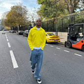 CLASSIC YELLOW COMFY GARAGE POLO SWEATSHIRT