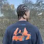 L'ART PAPAYA ORANGE F1 LM BLACK T-SHIRT
