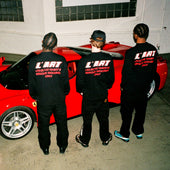 RED ENZO LS GRAPHIC T-SHIRT BLACK