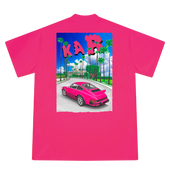 L'ART MAGENTA KARRERA PINK GRAPHIC T-SHIRT