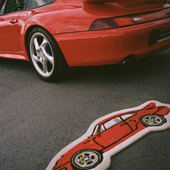 L'ART RED CAR RUG